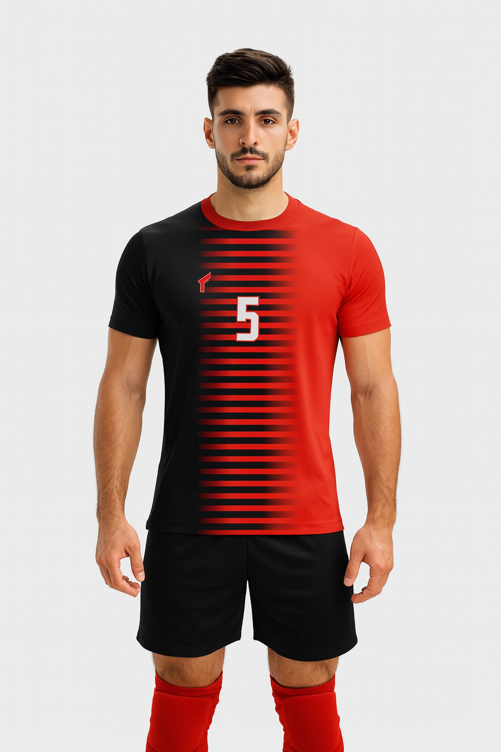 Ev 10 Voleybol Forması KIRMIZI-SİYAH