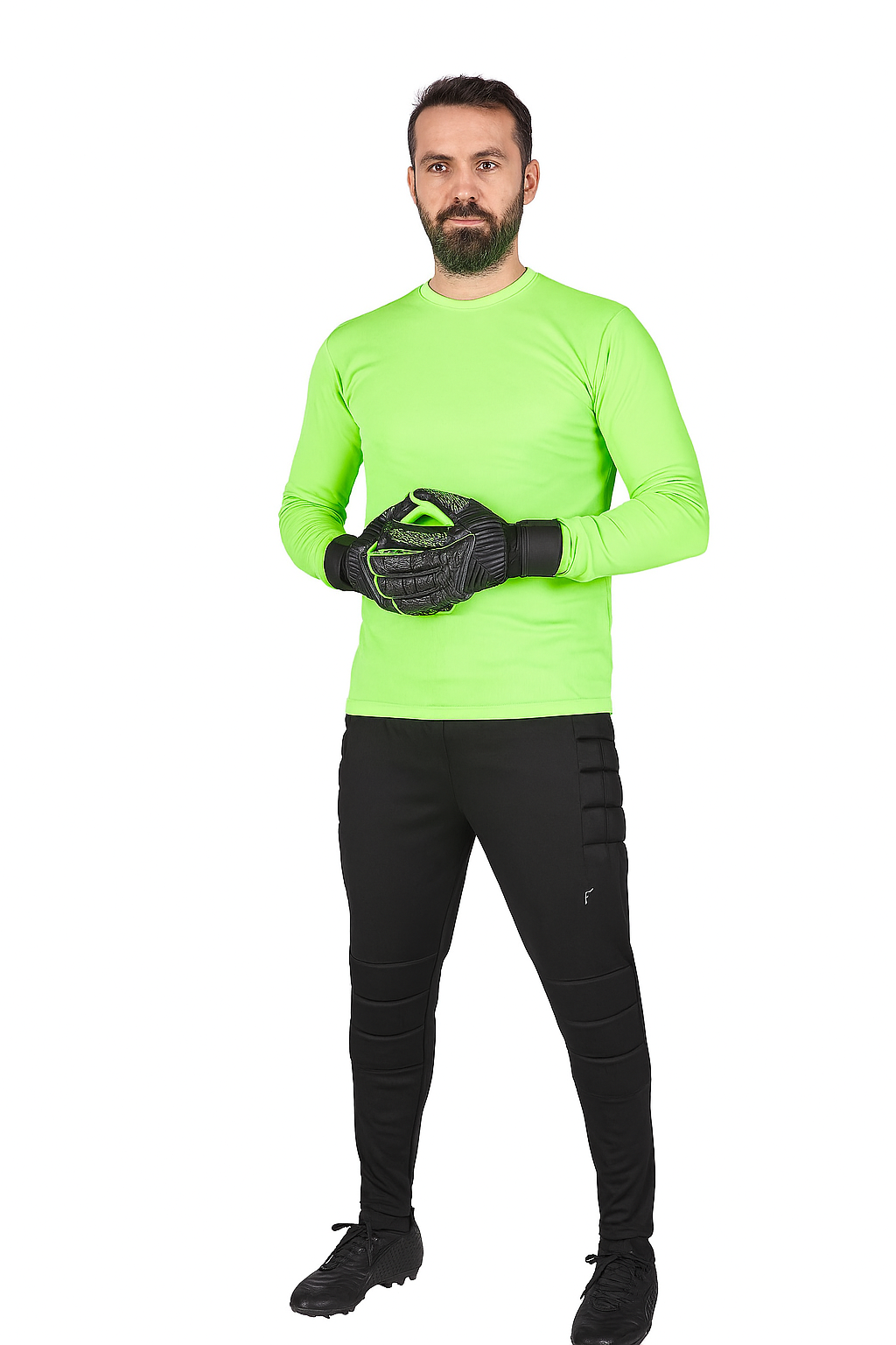 Siyah Profesyonel Süngerli Kaleci Pantolonu