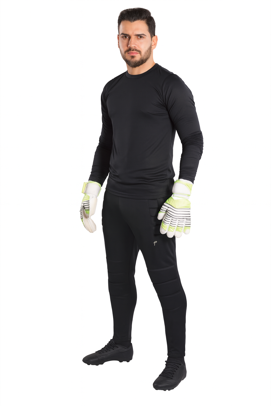 Siyah Profesyonel Süngerli Kaleci Pantolonu