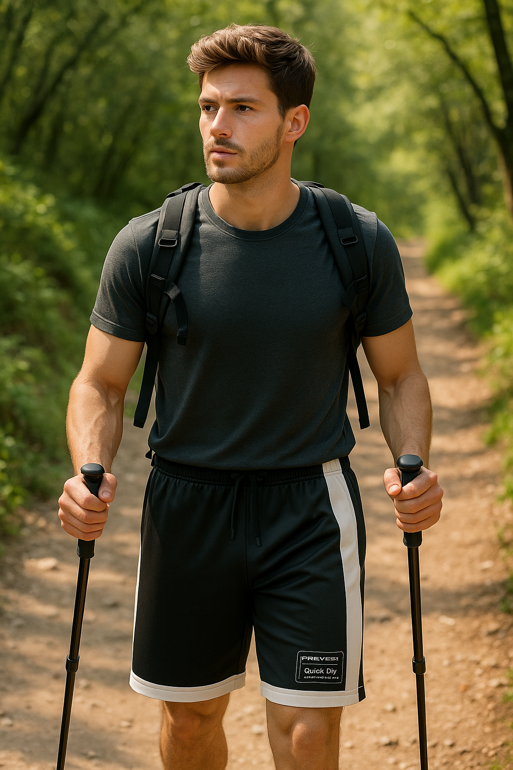 Freysport Siyah Beyaz Günlük Şort