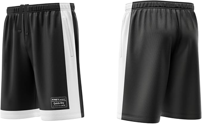 Freysport Siyah Beyaz Günlük Şort