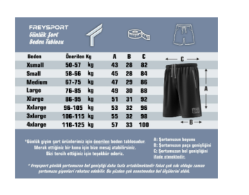 Freysport Siyah Günlük Şort ( S Beden Outlet)