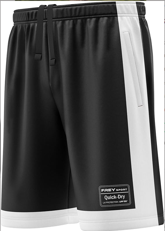 Freysport Siyah Beyaz Günlük Şort( 6XL Beden Outlet)