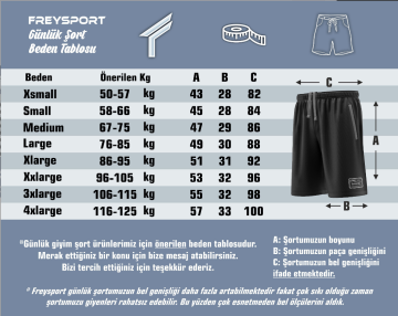 Freysport Antrasit Gri Günlük Şort( XXL Beden Outlet)
