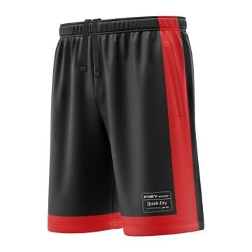 Freysport Siyah Kırmızı Günlük Şort